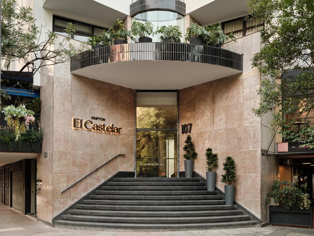 a building with stairs in front of a building at Kimpton El Castelar Polanco by IHG in Mexico City