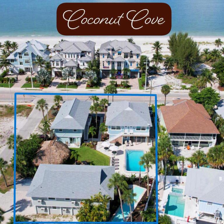 a collage of pictures of a house at The Dex at Coconut Cove in Fort Myers Beach