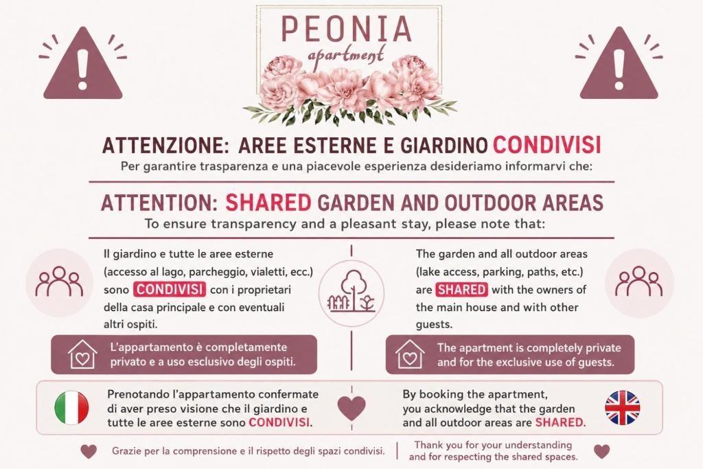 Peonia Apartment - appartamento vista lago - 一卧室公寓