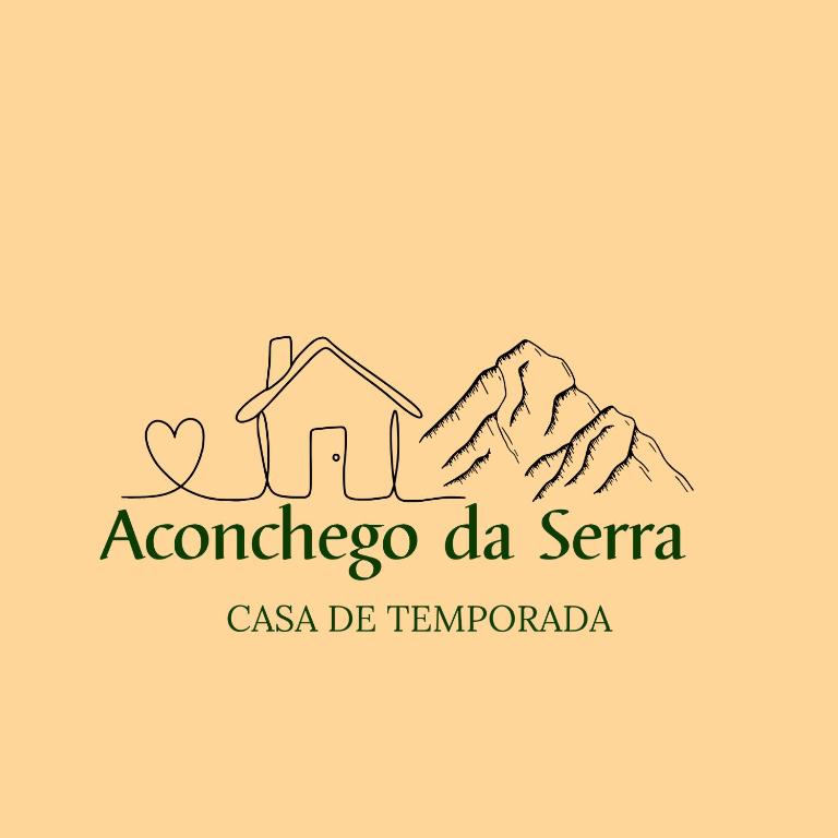 a house and mountains logo template at Aconchego Da Serra in Triunfo