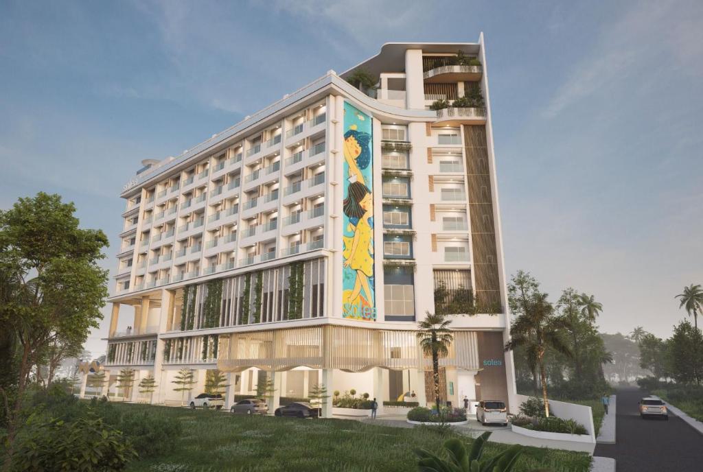 a rendering of a building with a mural on it at Solea Azure Resort Panglao in Bingag