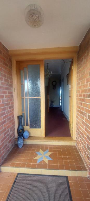 a hallway with a star on the floor of a building at Mary's Place in Devonport
