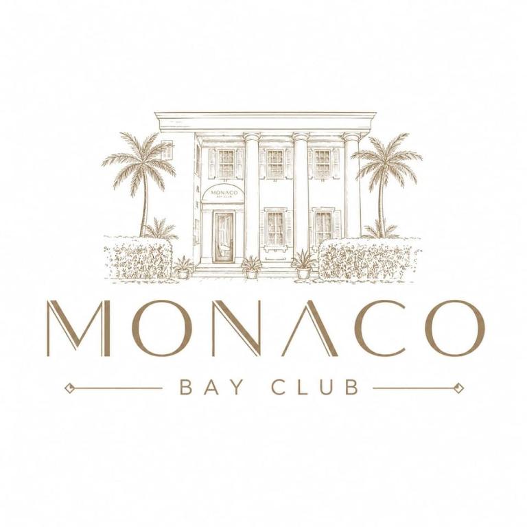 a drawing of the monaco bay club logo at Monaco Bay Hotel in Fort Lauderdale