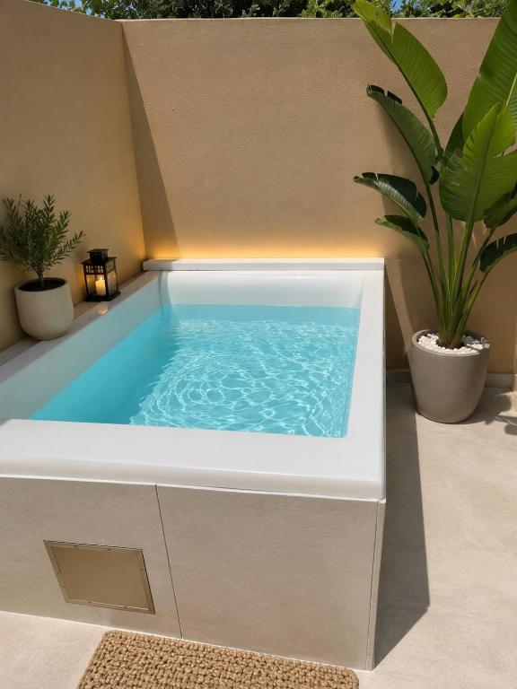 Bright apartment with court yard and swimming pool
