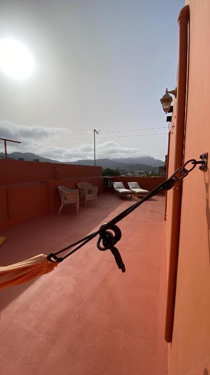 a rope tied to the side of a building at La Residencia in Mindelo