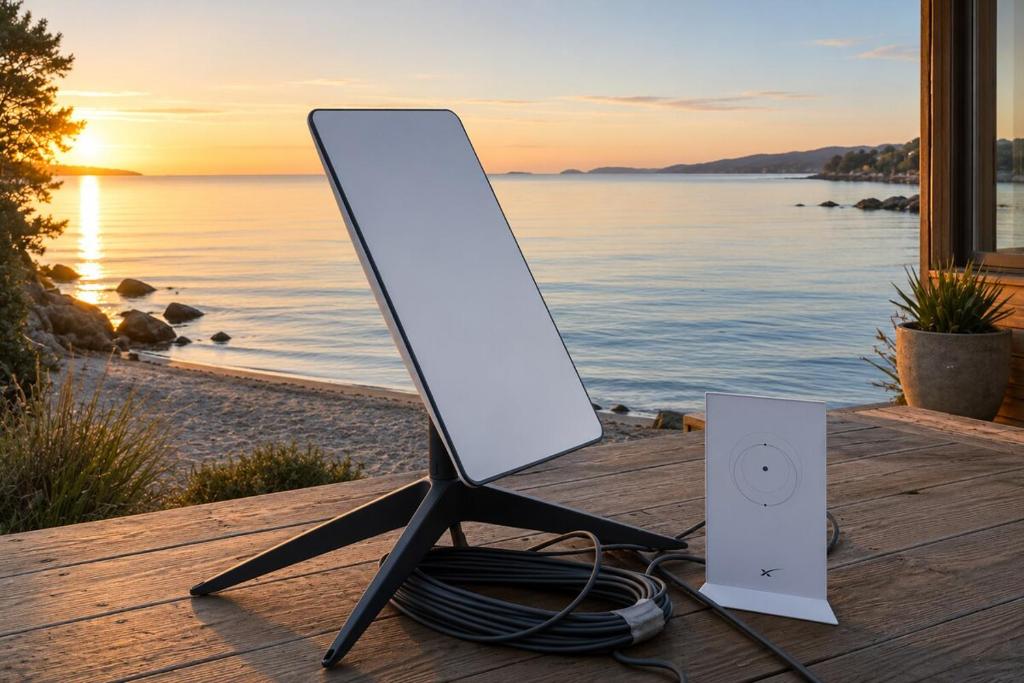 a sign on a stand on a table with the ocean at Casa primera linea de playa in Maricó