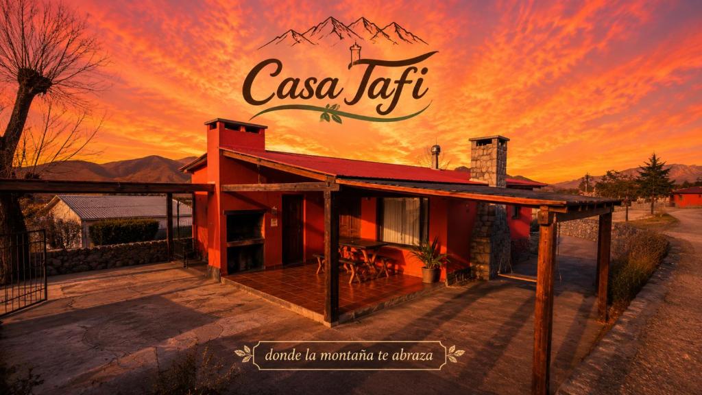 a sign that says casa lett on a building at Casa tafi in Tafí del Valle