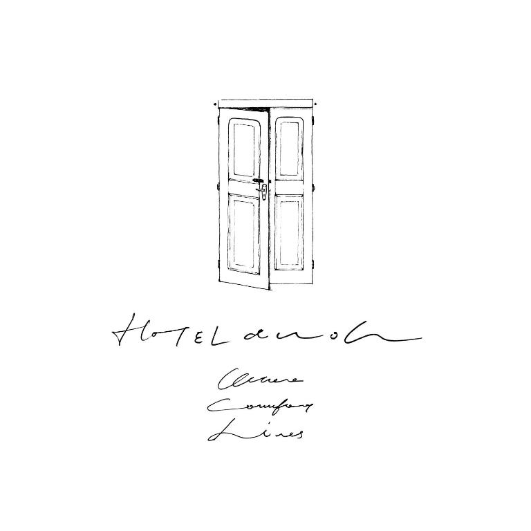 a sketch of an open door on a white background at HOTELanoh in Saga