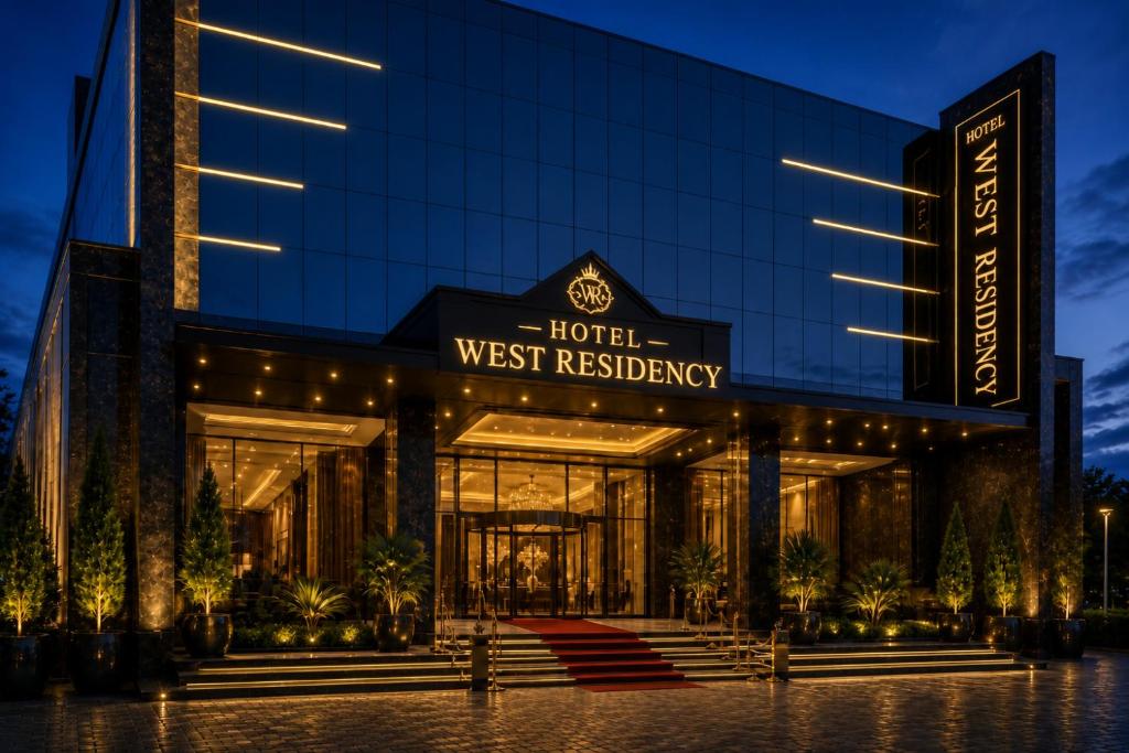 a hotel with a sign that reads west residency at Hotel West Residency Delhi Airport in New Delhi