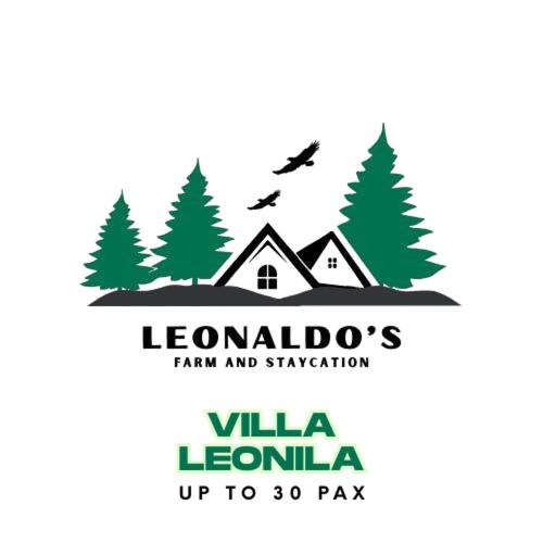 a logo for a ski resort with trees and a cabin at Leonaldo's Farm and Staycation in Kinalaglagan