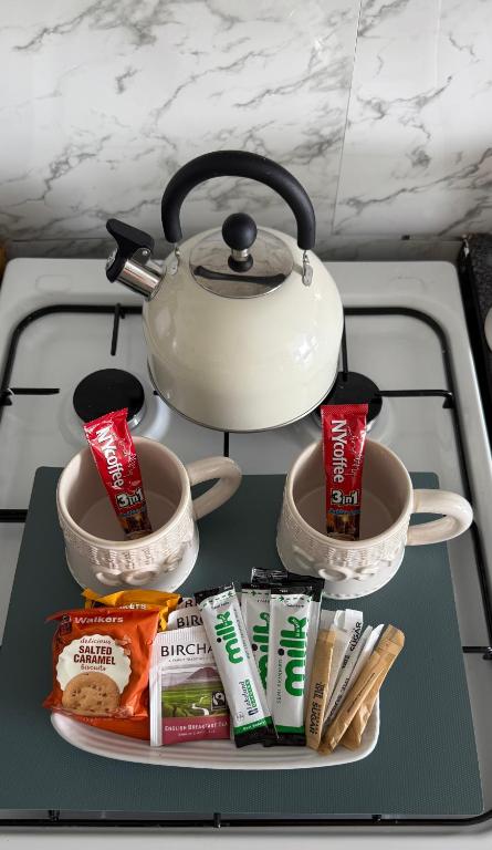 a tea pot sitting on top of a table at The View in Leysdown-on-Sea
