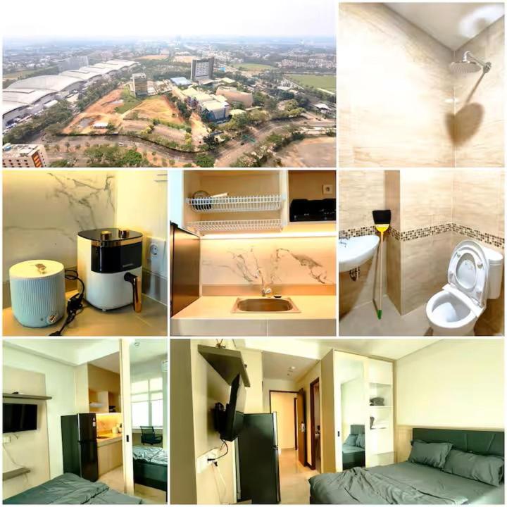 a collage of different pictures of a room at Smart Studio - BResidences ICE BSD in Tjilandak