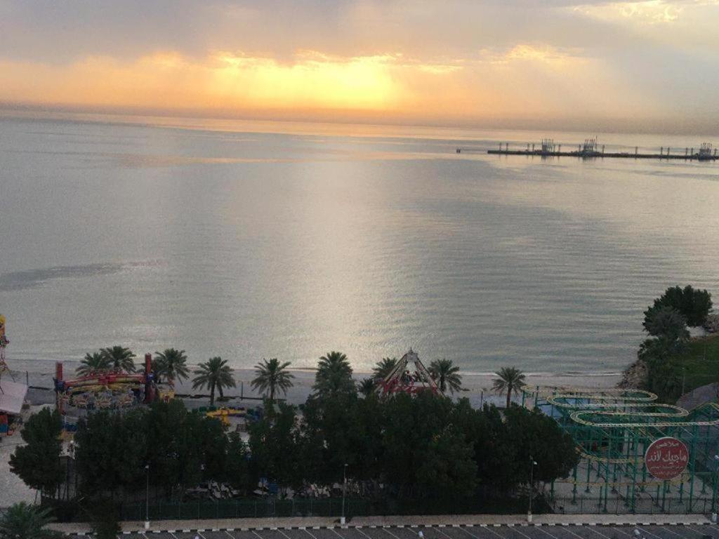 a view of the water at a amusement park at Bue waves in Kuwait
