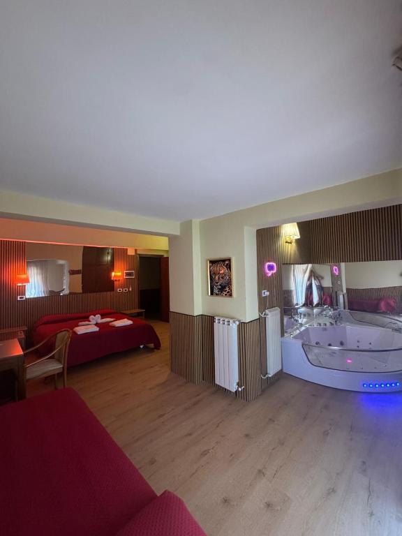 Postel nebo postele na pokoji v ubytování Hotel Matei Fiuggi
