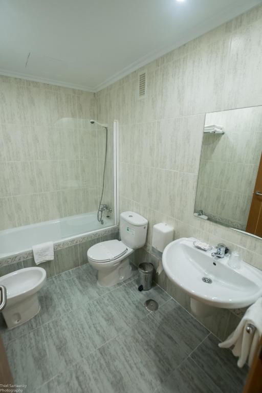 Koupelna v ubytování Hotel El Roble