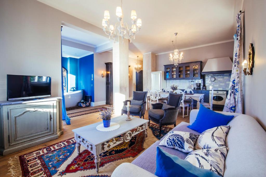 Гостиная зона в Luxury Residence Zadar