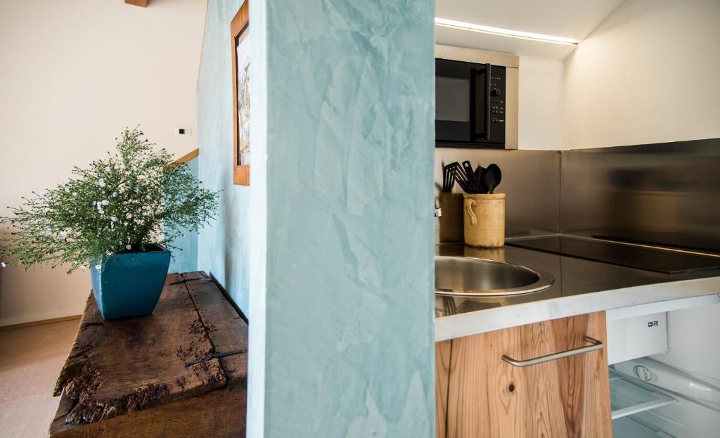 Kuchyň nebo kuchyňský kout v ubytování Agriturismo Corte Ruffoni