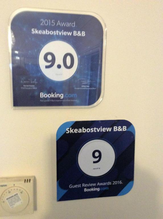 Certifikát, hodnocení, plakát nebo jiný dokument vystavený v ubytování Skeabostview B&B