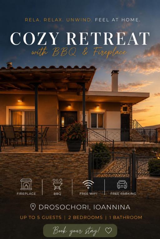 Cozy Retreat with Fireplace & BBQ