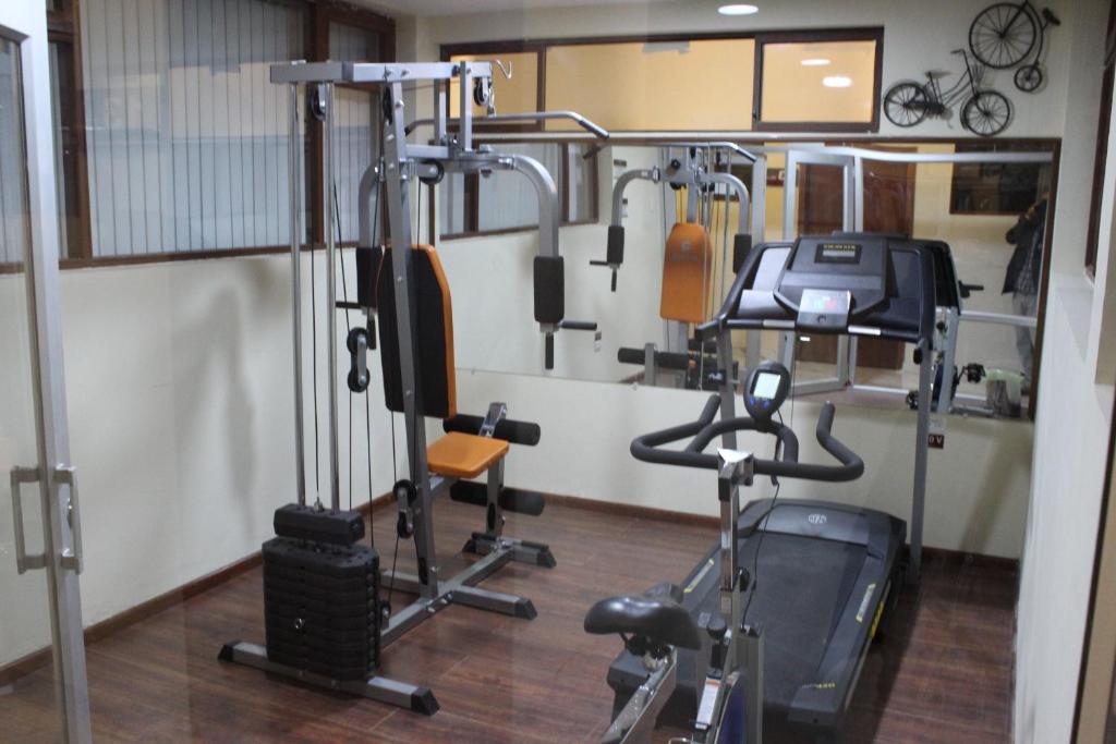 Fitness centrum a/nebo fitness zařízení v ubytování Hotel Saint Thomas