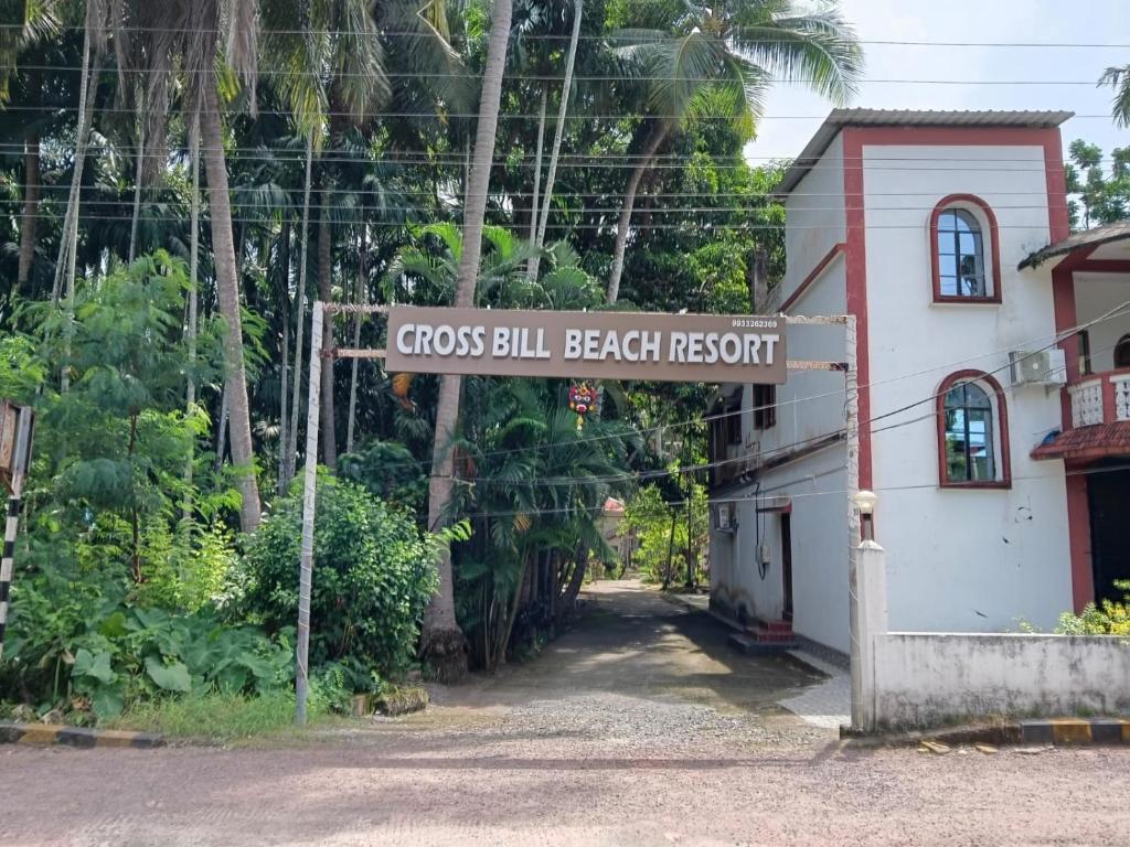 a street sign that reads cross bill ball beach resort at Cross Bill Beach Resort in Havelock Island