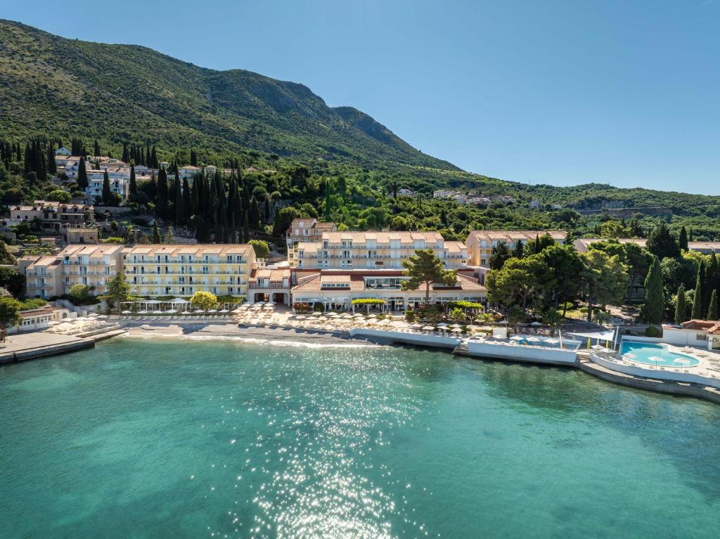 an aerial view of a river in a city at Remisens Hotel Epidaurus-All inclusive in Cavtat