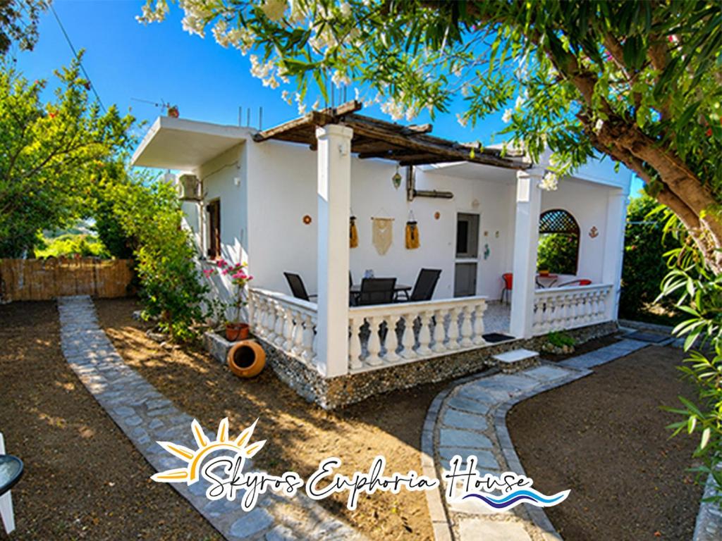 a villa with a view of the house at Skyros Euphoria House in Skiros