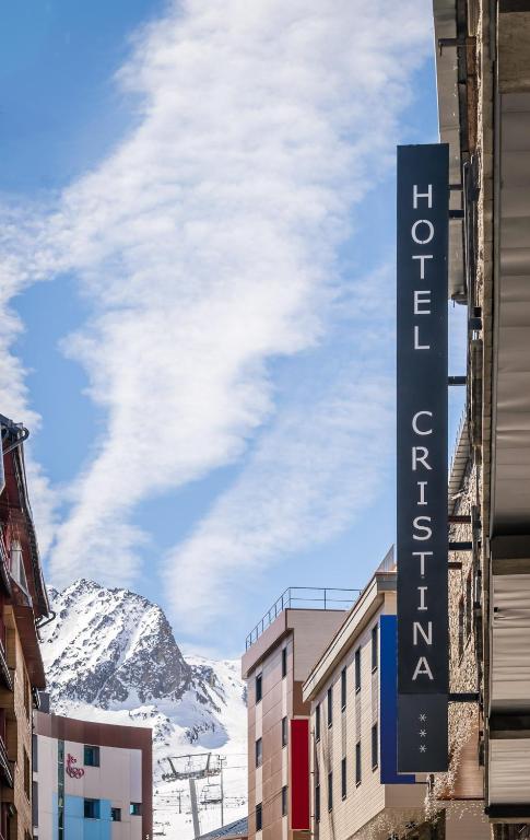 a sign for a hotel on the side of a building at Estival Cristina in Pas de la Casa