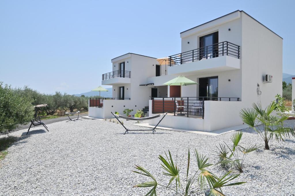 a villa with a view of a house at Liostasi Villas by Olga in Leptokarya