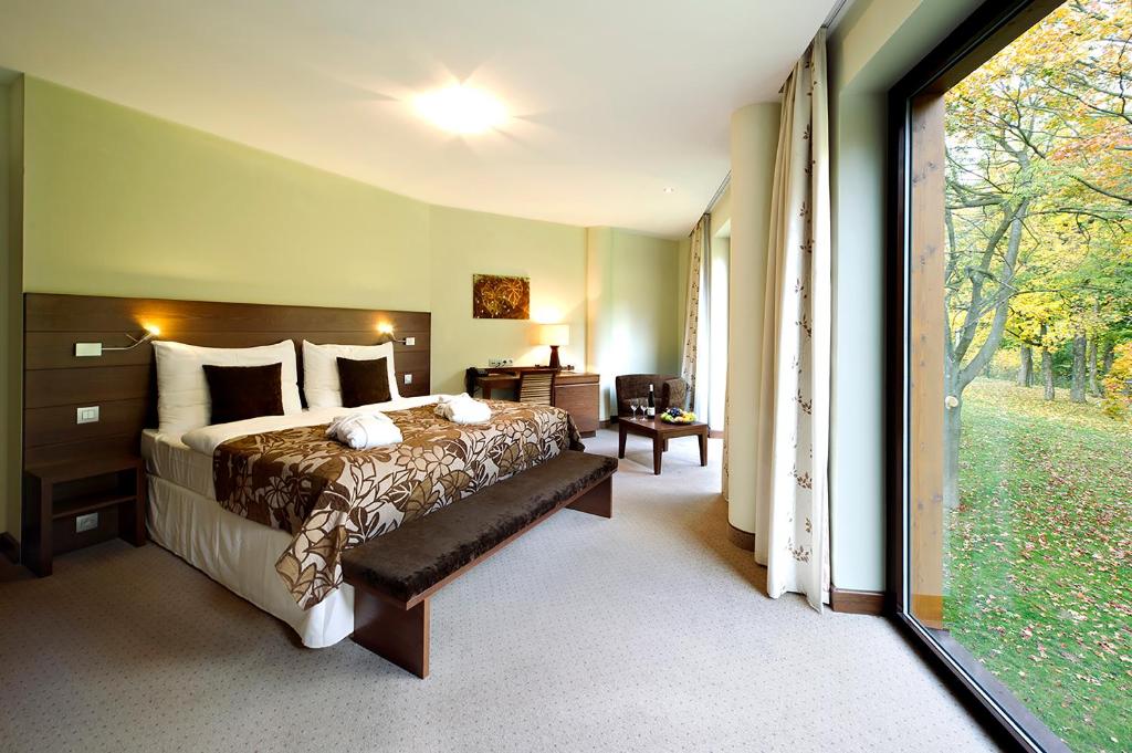Postel nebo postele na pokoji v ubytování Hotel Zochova Chata - Adult friendly