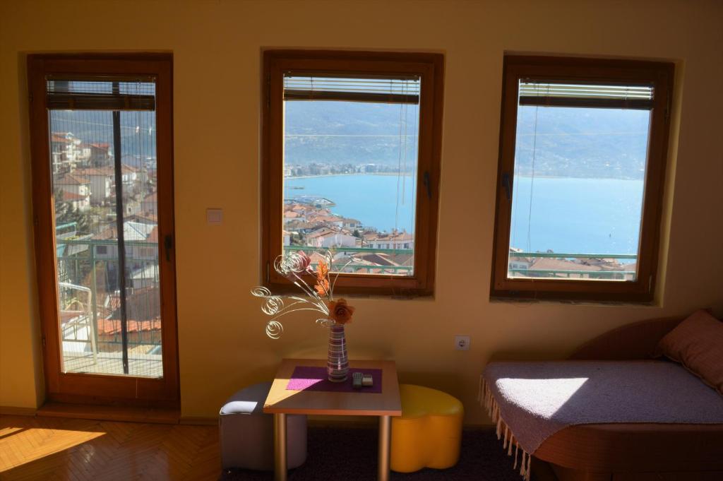 Villa Ohrid - Violet Studio Com Varanda E Vista Para O Lago