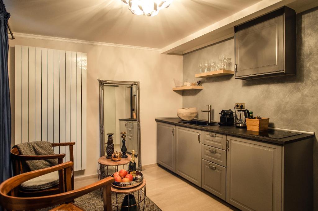 Kuchyň nebo kuchyňský kout v ubytování Luxury Apartments No. 91