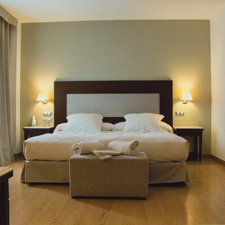 Llit o llits en una habitació de Las Bóvedas