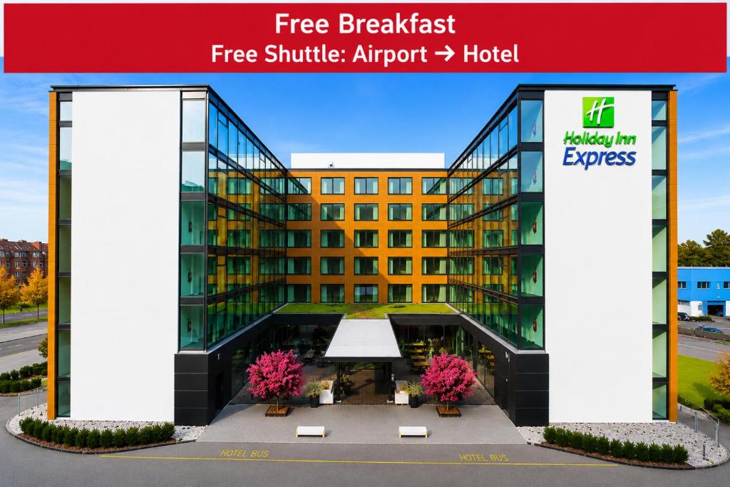 a rendering of the front of a building at Holiday Inn Express Zürich Airport by IHG in Rümlang