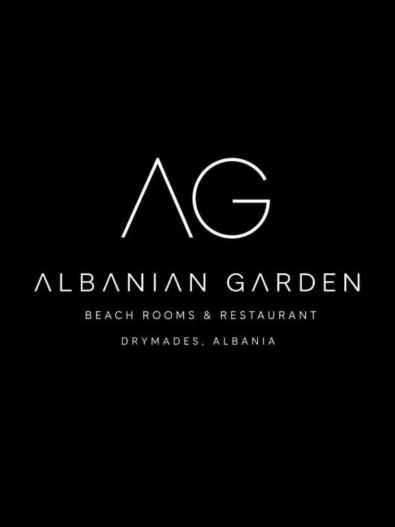 aclarin garden logo on a black background at AG Hotel in Dhërmi