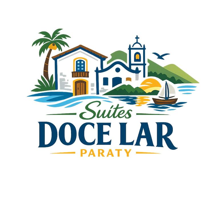 a logo for a louis moore dog trap party at Suítes Doce Lar in Paraty