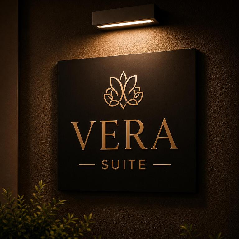 a sign for a vera suite on a wall at Vera Suite Hotel in Istanbul