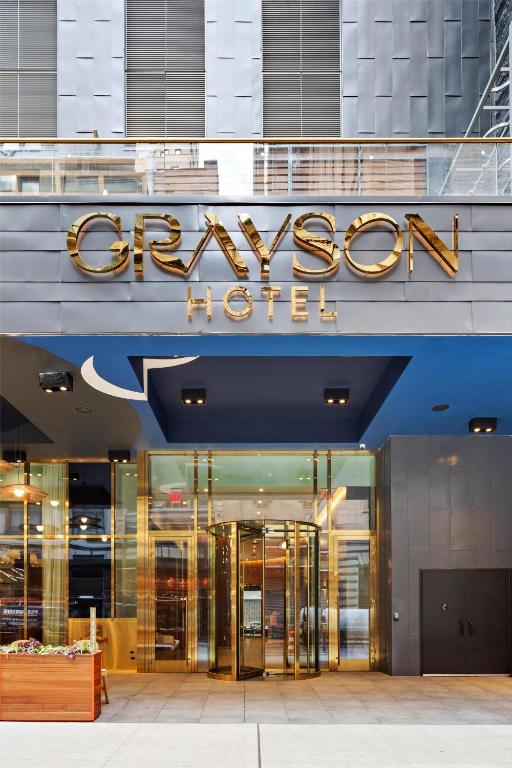 a store front of a croissant hotel at Grayson Hotel in New York