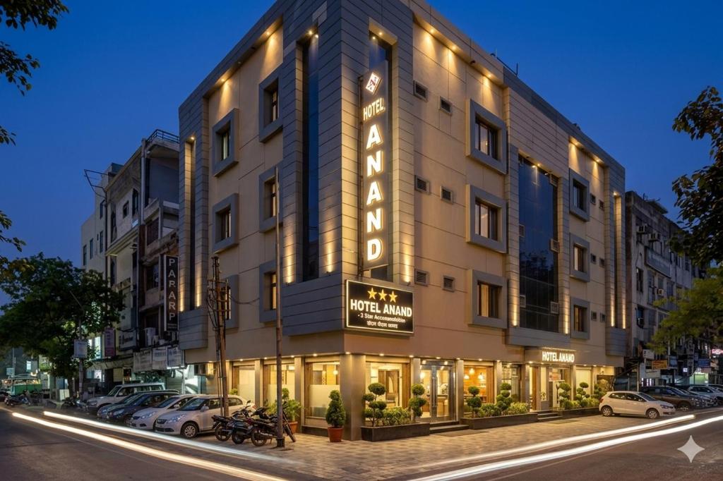 a building with a sign that reads hotel marrow at Hotel Anand - Near Ganga Ram & BLK Hospital At Karol Bagh Metro Station in New Delhi