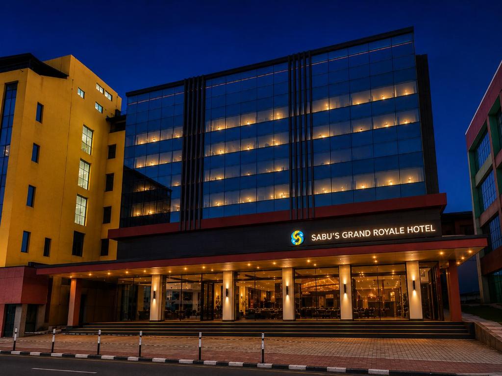 a building with the saks grand palais hotel at Sabu's Grand Royale - Thampanoor in Trivandrum