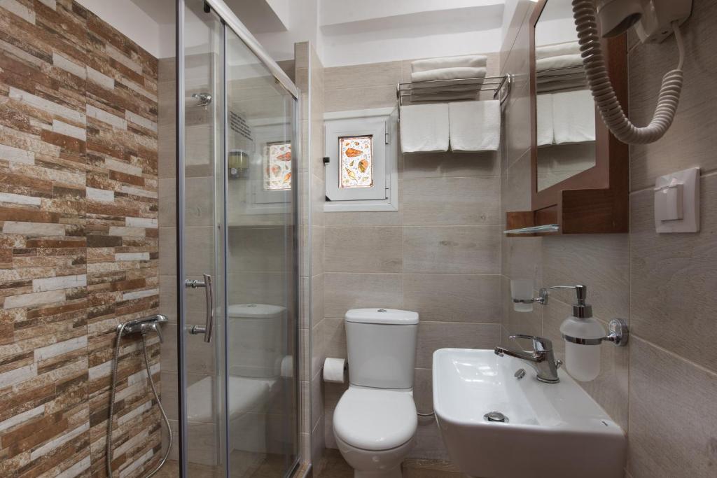 Koupelna v ubytování Cretan Villa Hotel