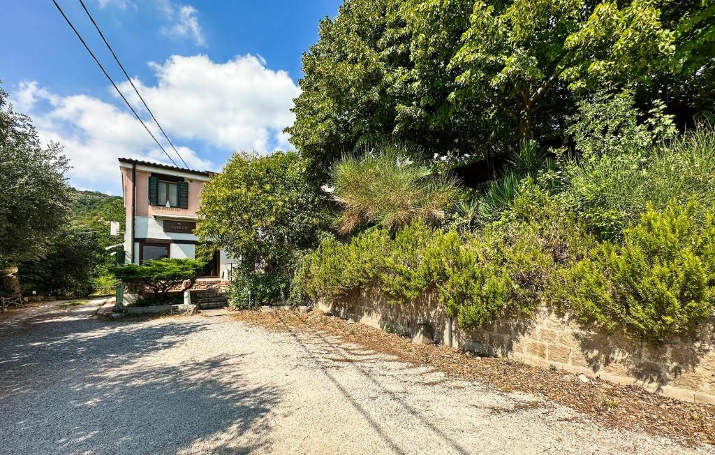 a house on the side of a road with bushes at Rasara in Arquà Petrarca