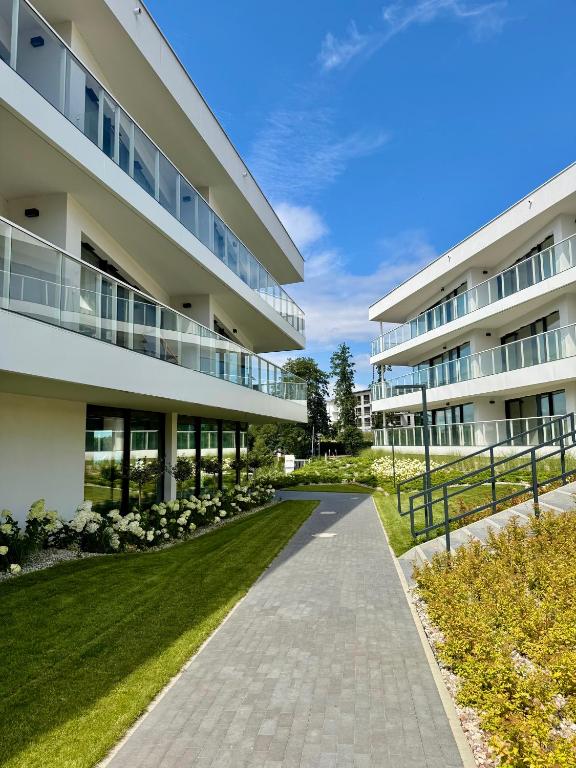 an external view of a building at Apartament Lake Mood Iława in Iława