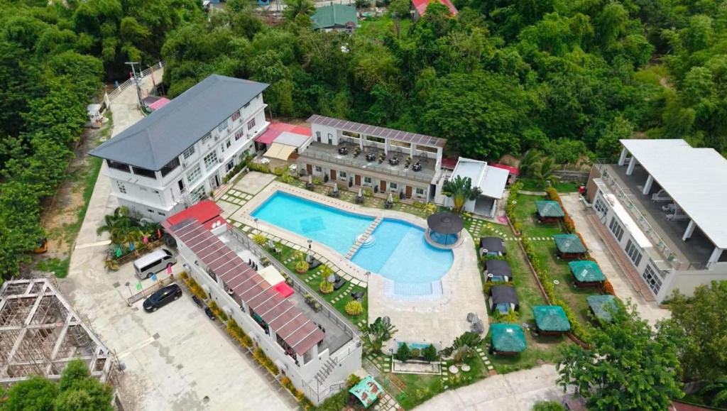 an aerial view of a resort with a swimming pool at Jade Resort - Bauang, La Union in Bauang