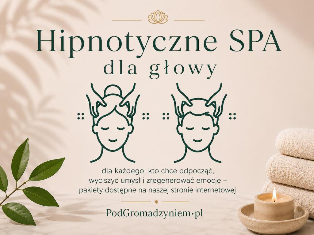 a flyer for a spa with a drawing of a woman with a candle at Pod Gromadzyniem Resort in Ustrzyki Dolne