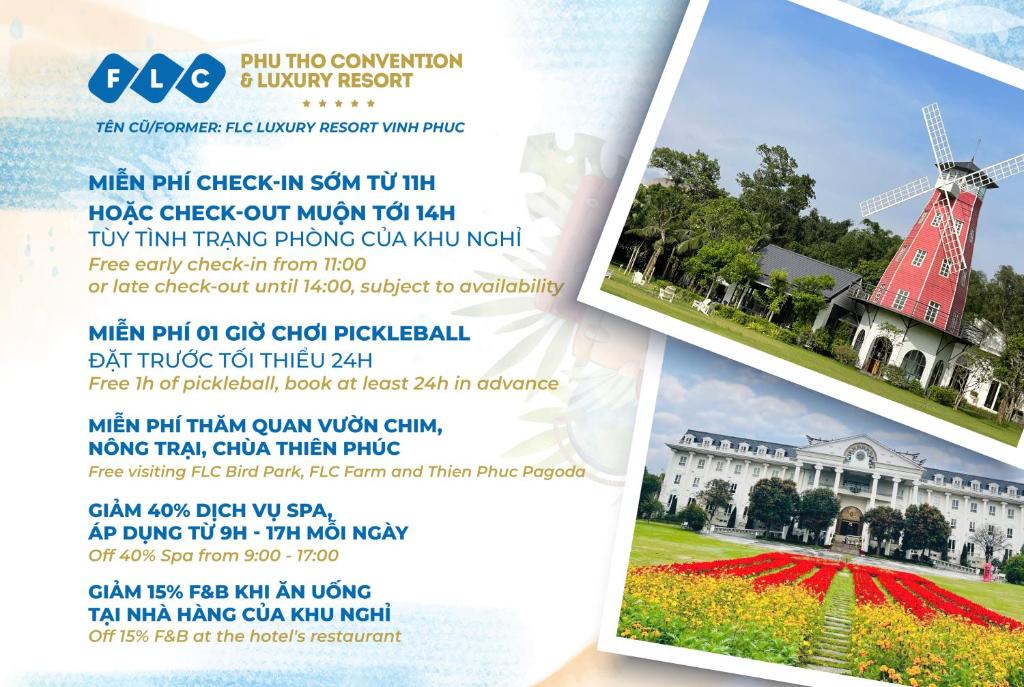 a flyer for a windmill event at the white house at FLC Luxury Resort Vinh Phuc in Hoằng Xá