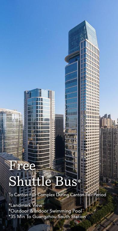 a view of a city with tall buildings at Jumeirah Guangzhou in Guangzhou