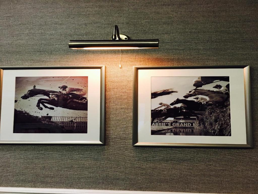 a pair of framed pictures hanging on a wall at The Park Hotel in Liverpool