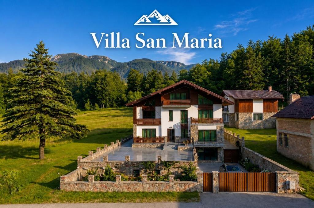 an estate in the mountains with a villa san marinus at Villa san maria in Bakuriani