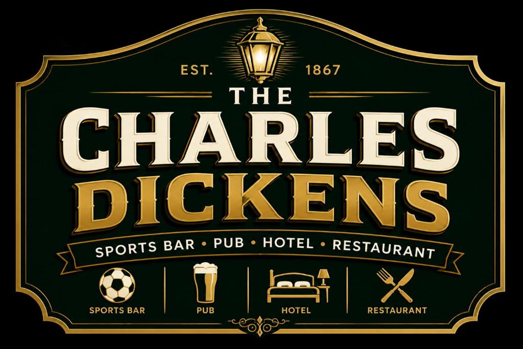 a sign for the charettes diggers with a soccer ball at The Charles Dickens in Wigan